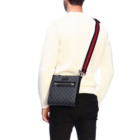 gucci black strap bag|gucci strap bag men.